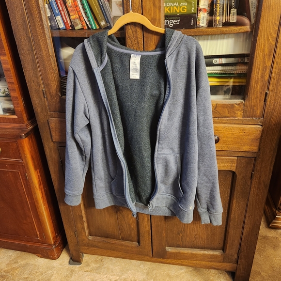Danskin Heather Blue Zip-Up Hoodie - Picture 1 of 5